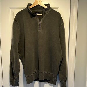 Lucky Brand Men's Dark Gray Zip-Up Sweater